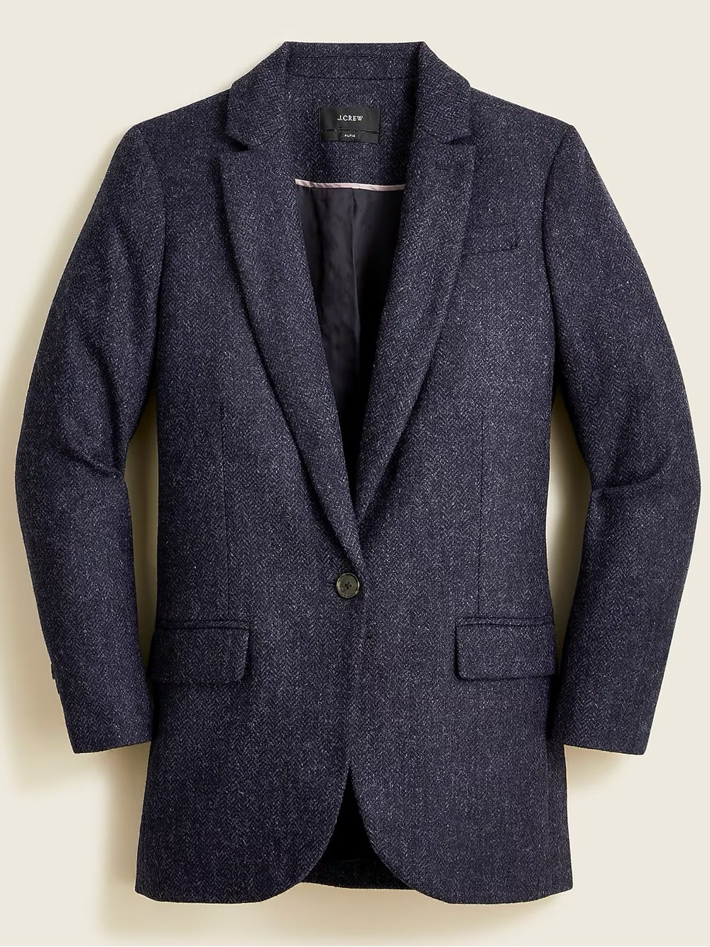 J. Crew Alfie blazer in navy English wool herringbone size 4 NWT